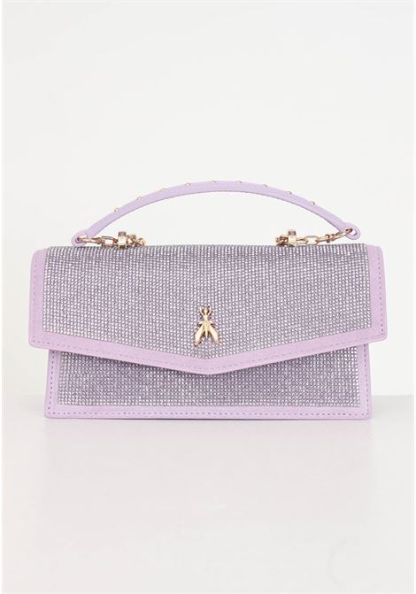 Fly Bamby shoulder bag with lilac rhinestones for women PATRIZIA PEPE | 8B0032/L083M504